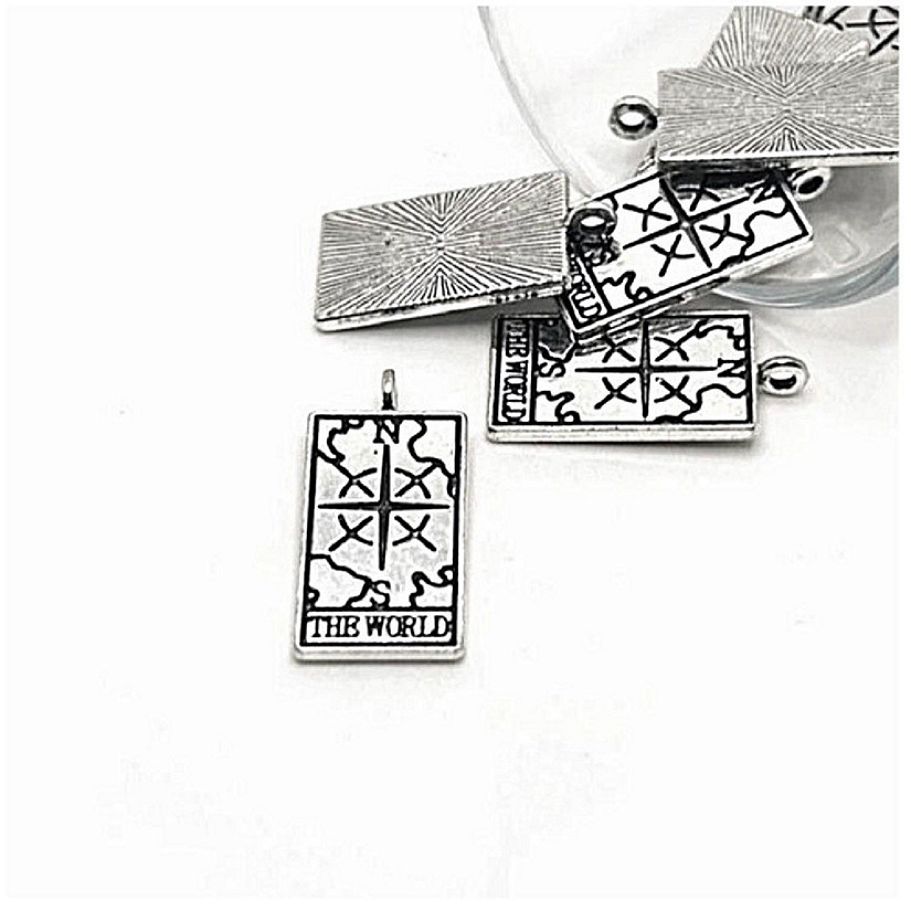 20 Pcs The World Tarot Card Charms Image