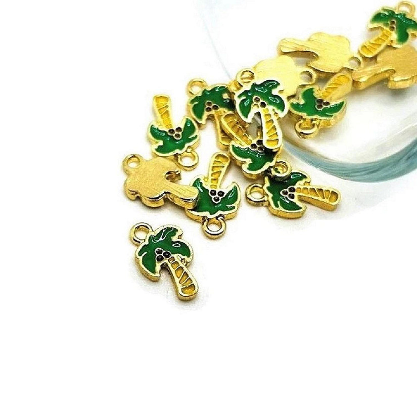 20 Pcs Tiny Palm Tree Charms Image