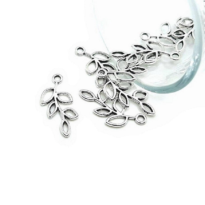 20 Pcs Tree Branch Charm, Leaf Connector Oriental Trading