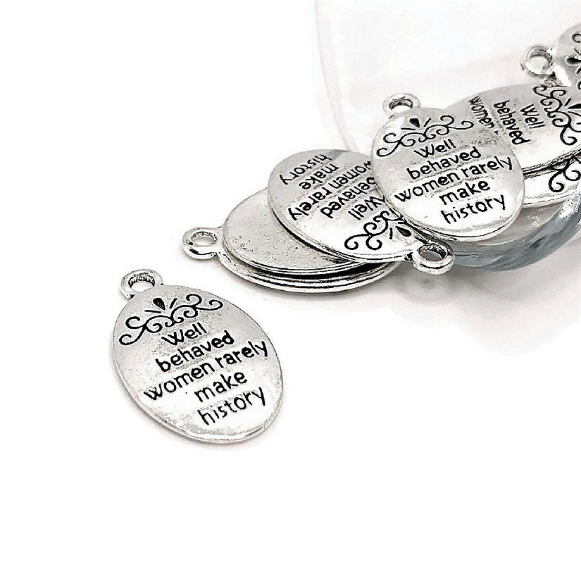 20 Pcs Well Behaved Women Charms Image