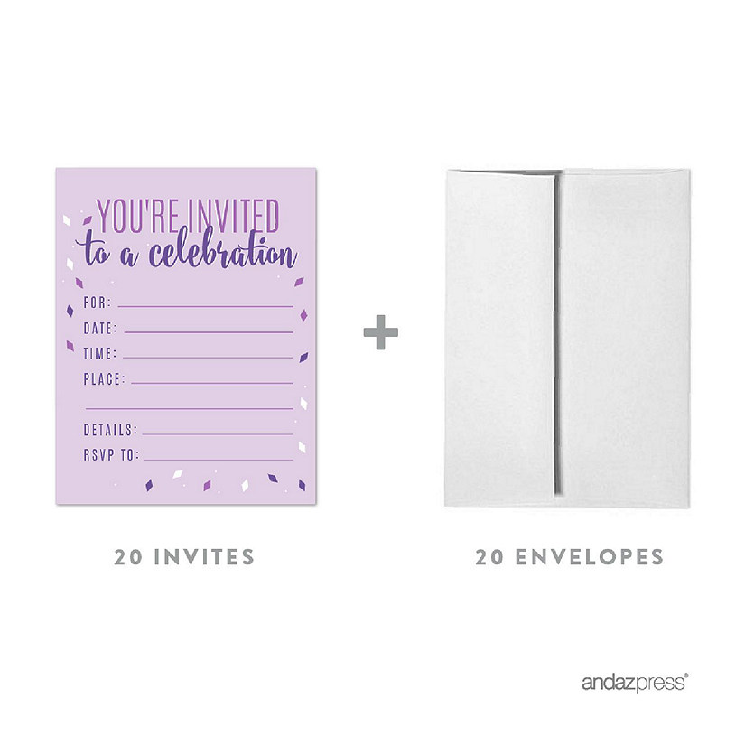 20 Signature Lavender/Plum Invitations Image