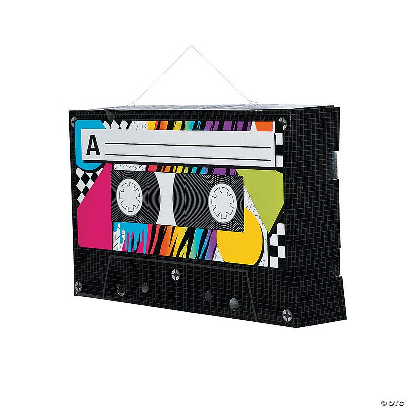 20" x 13" Hanging Cassette Tape Cardboard Ceiling Decorations - 6 Pc. Image