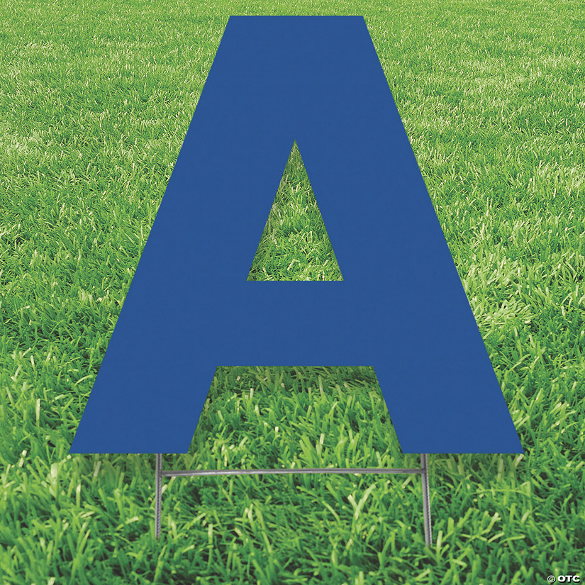 20" x 20" Blue Letter A Yard Sign Image