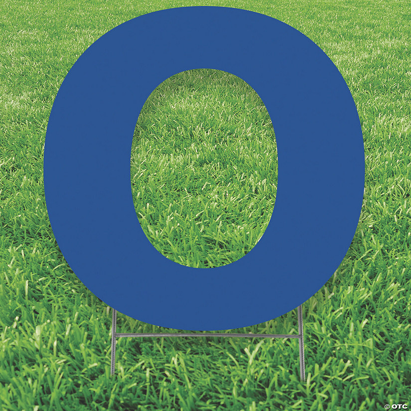 20" x 20" Blue Letter O Yard Sign Image