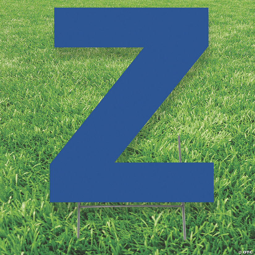 20" x 20" Blue Letter Z Yard Sign Image