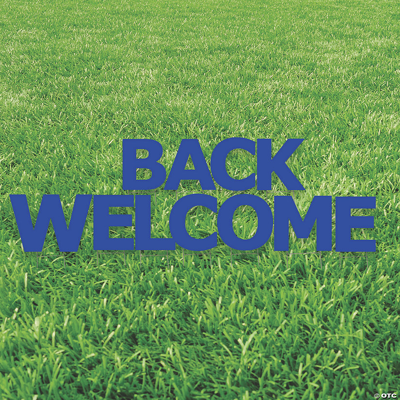 20" x 20" Blue Welcome Back Yard Signs - 11 Pc. Image