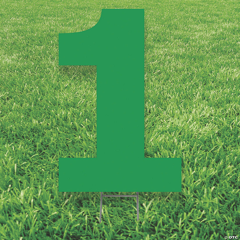 20" x 20" Green Number 1 Yard Sign Image