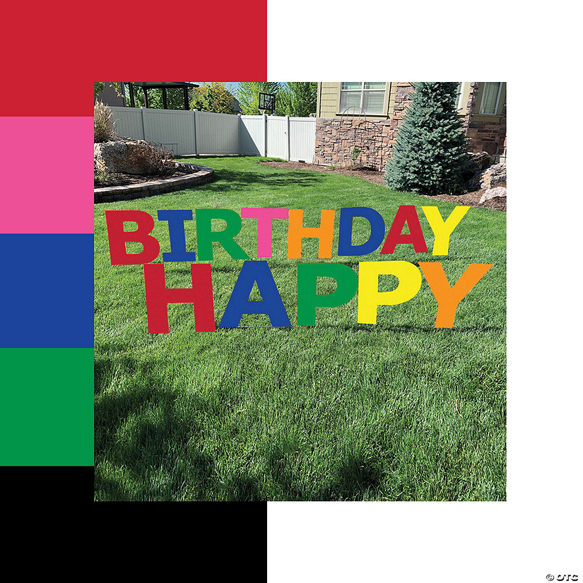 20" x 20" Happy Birthday Yard Signs - 13 Pc. Image