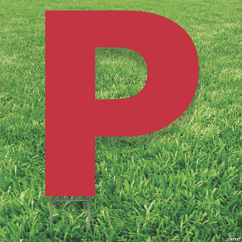 20" x 20" Red Letter P Yard Sign Image