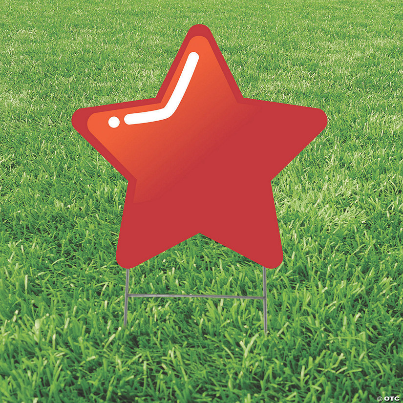 20" x 20" Red Star Yard Sign Image