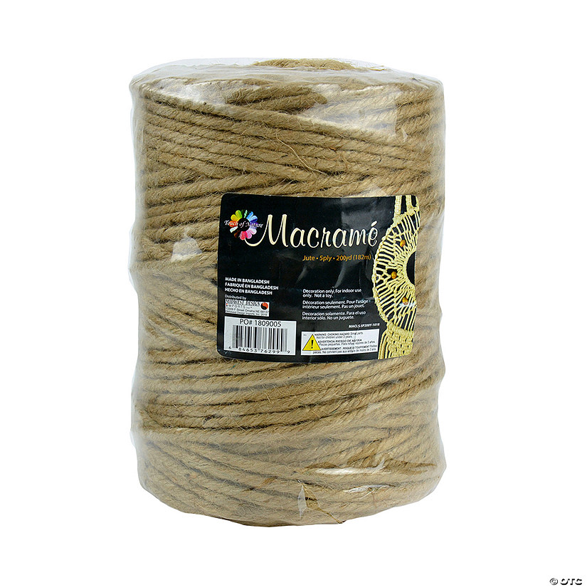 200 Yd. Touch of Nature<sup>&#174;</sup> Macrame 5 Ply Natural Jute Cording Image