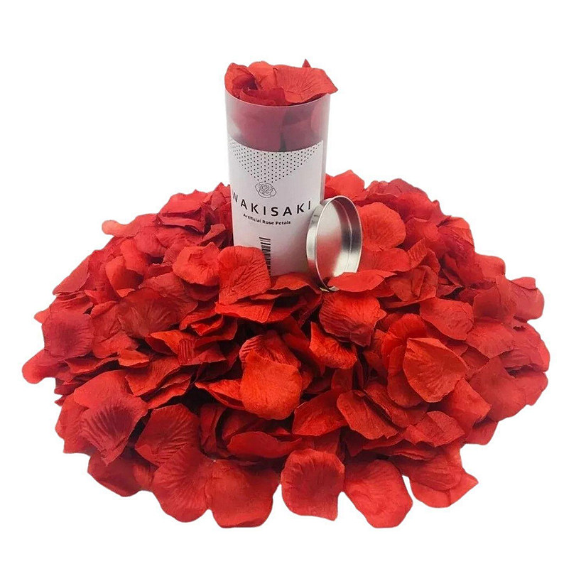 2000Pcs Artificial Rose Petals + 24 LED Candles Romantic Night Propose Set Image