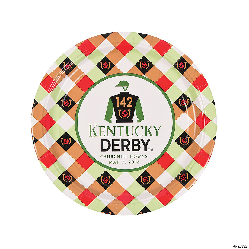 2016 Kentucky Derby Dinner Plates 8 Ct. Discontinued