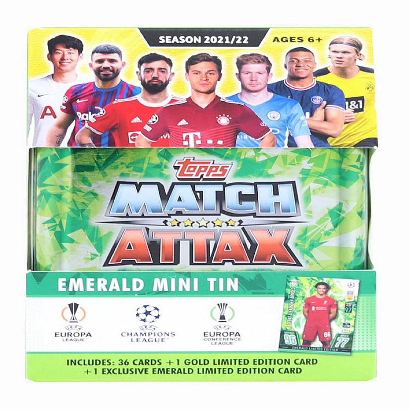 2021/22 Topps UEFA Champions League Attax Mini Tin  36 Cards + Emerald Image