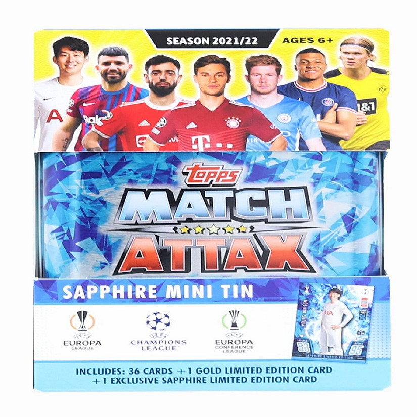 2021/22 Topps UEFA Champions League Attax Mini Tin  36 Cards + Sapphire Image