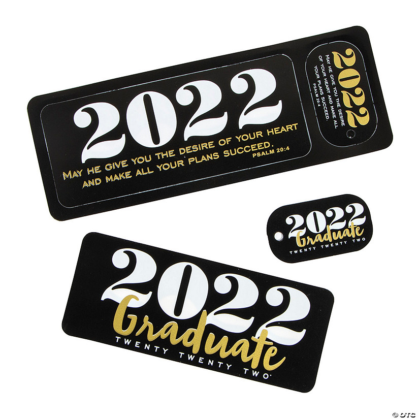 2022 Religious Graduate Bookmark & Keychain Tags - 24 Pc. Image