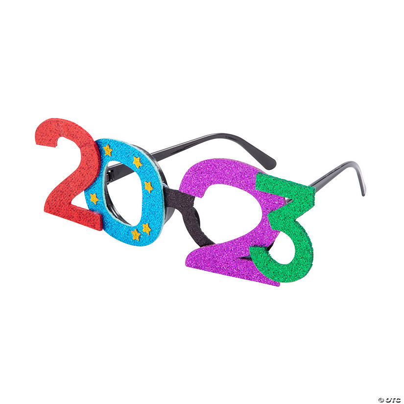 2023 Bright Glitter Glasses - 12 Pc. Image