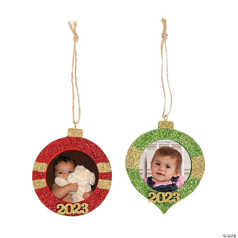 2023 Picture Frame Christmas Ornaments - 12 Pc.  Image