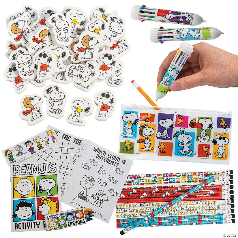 204 Pc. Peanuts<sup>&#174;</sup> Stationery Handout Kit for 12 Image