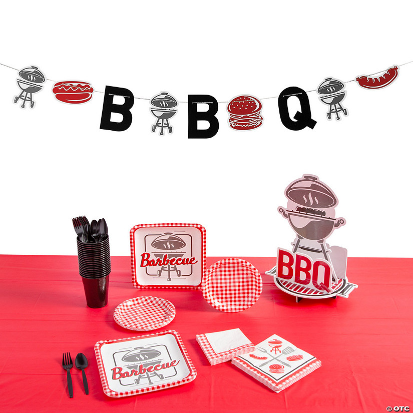 207 Pc. Backyard BBQ Disposable Tableware Kit for 24 Guests Image