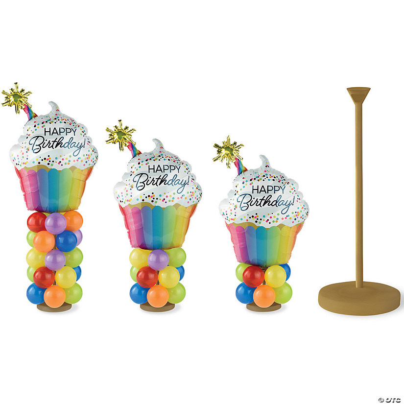 21 1/4" Gold Adjustable Mini Balloon Column Image