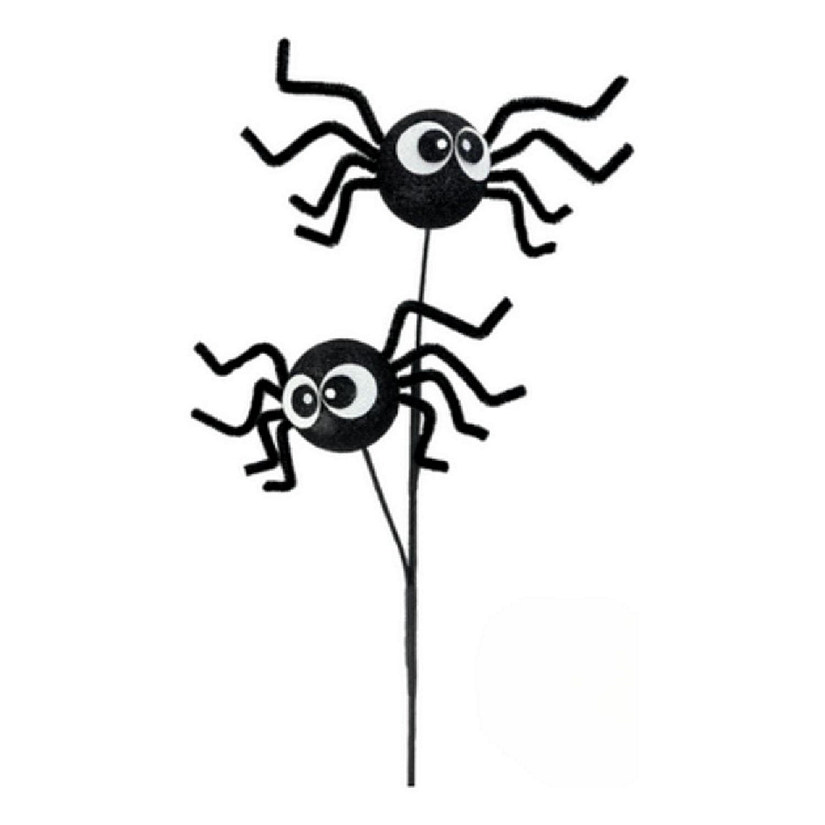 21" Silly Spider Spray: Black Image