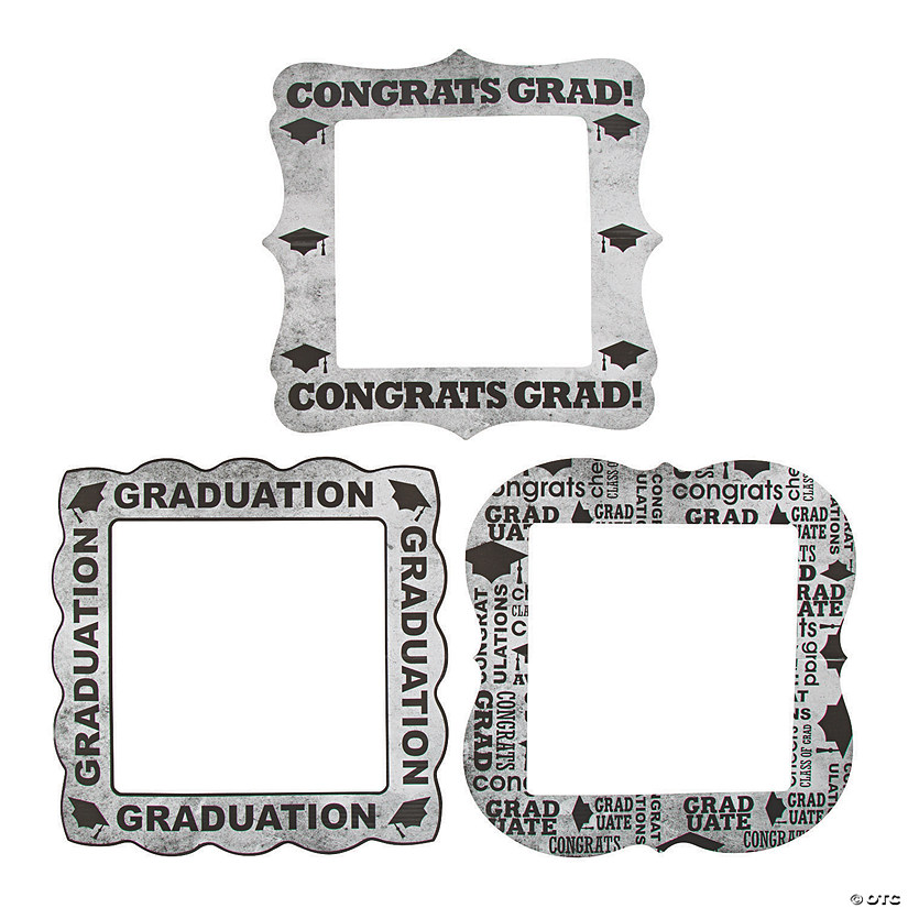 21" x 21 1/2" Graduation Cardboard Photo Booth Frames - 3 Pc. Image
