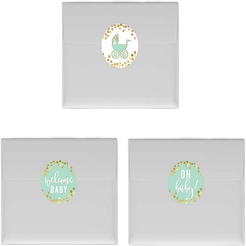 216Pc Glitzy Mint  Rattles Graphic Label Image