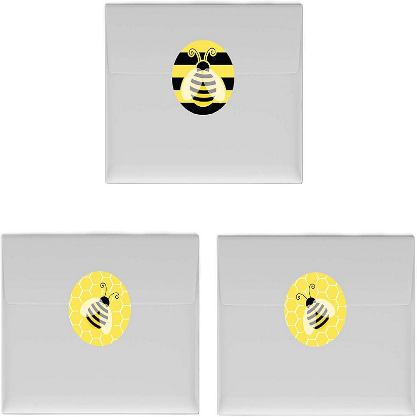 216Pcs Stripes and Bee Honeycomb Graphic Image