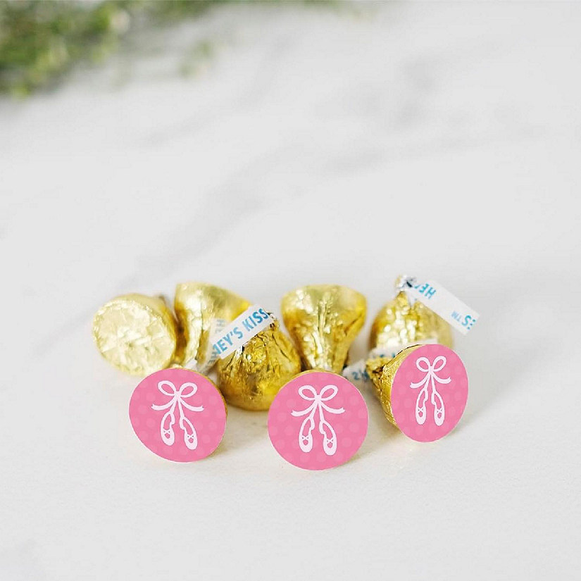 216PK Ballet Chocolate Drop Labels Image