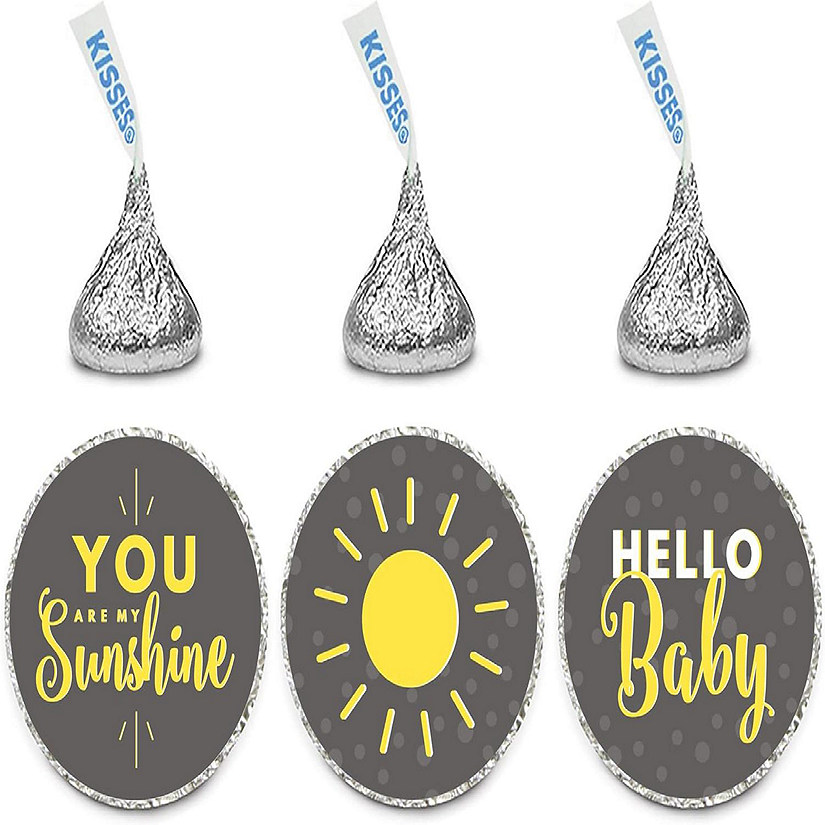 216pk Chocolate Labels Sunshine Yellow Image