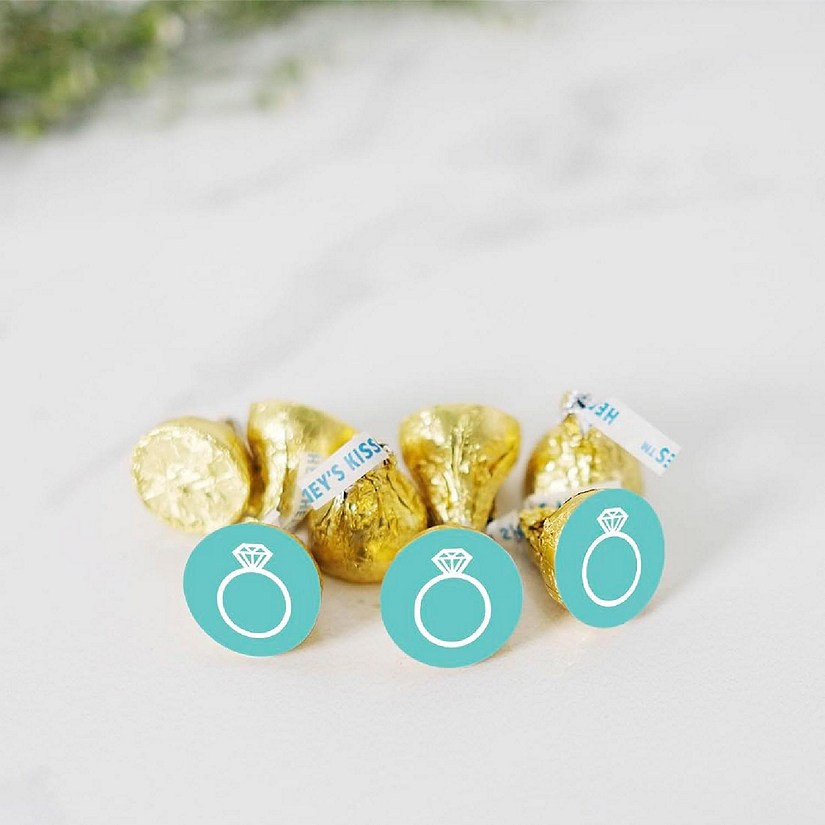 216PK Diamond Ring Blue Chocolate Labels Image