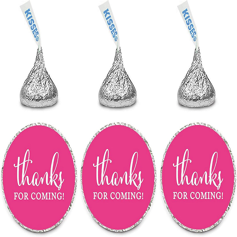 216PK Fuchsia Thanks Chocolate Labels Image