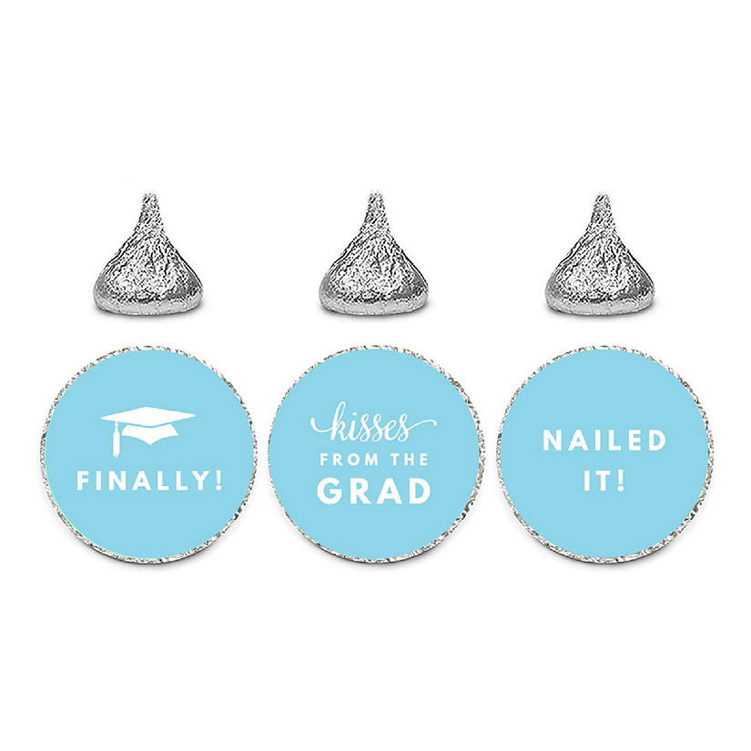 216PK Graduation B. Blue Chocolate Label Image