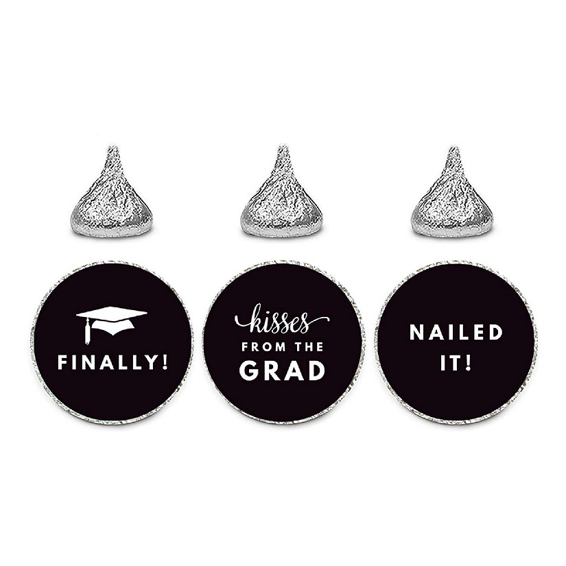 216PK Graduation Black Chocolate Labels Image
