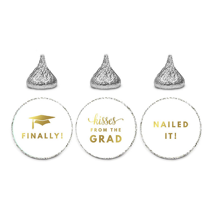 216PK Graduation Gold Chocolate Labels Image