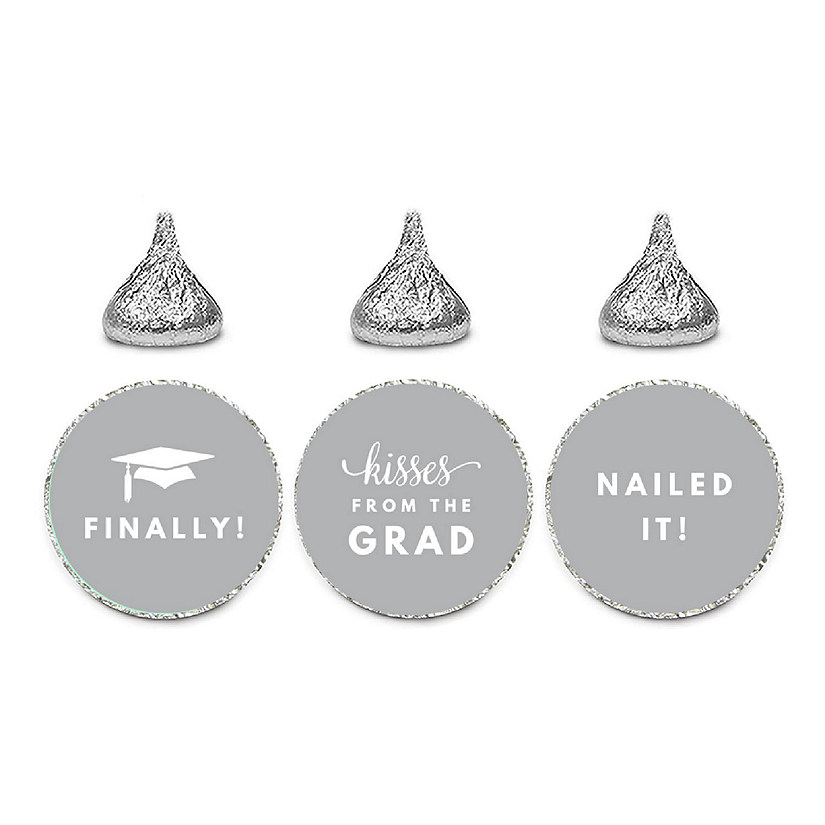 216PK Graduation Gray Chocolate Labels Image