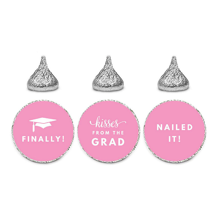216PK Graduation Pink Chocolate Labels Image