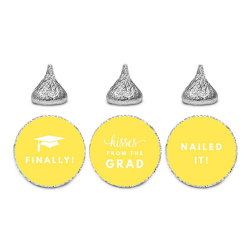 216PK Graduation Yellow Chocolate Labels Image