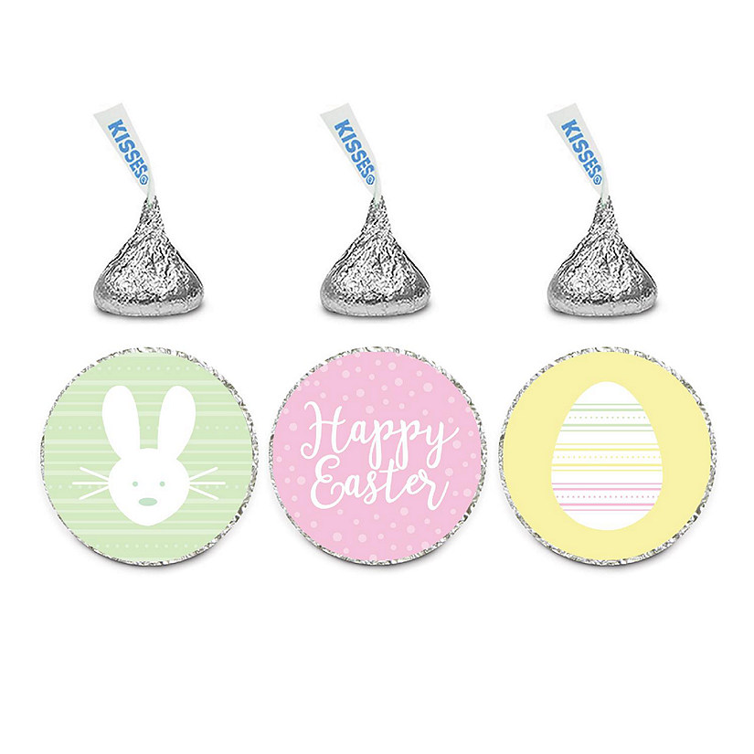 216PK Happy Easter Chocolate Drop Labels Image