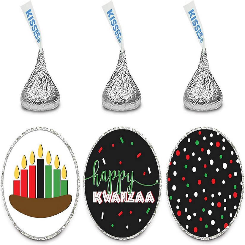 216PK Kwanzaa Chocolate Drop Labels Image