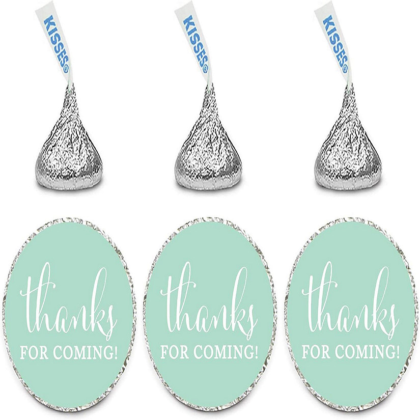 216PK Mint Green Thanks Chocolate Labels Image