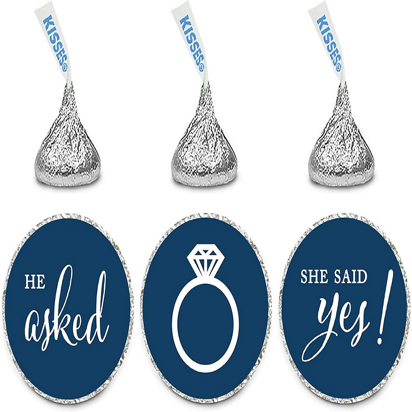 216PK Navy Blue She Said Yes Labels Image