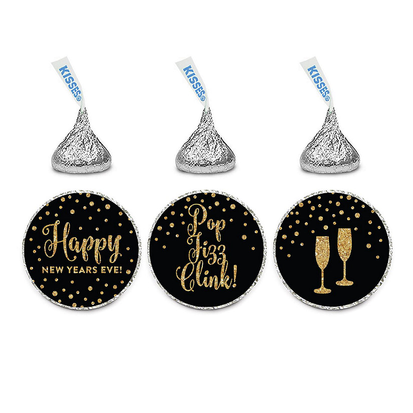 216PK New Year Pop Clink Chocolate Label Image