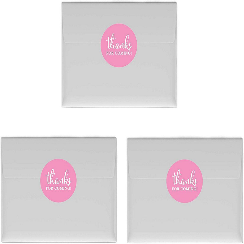 216PK Pink Thanks Chocolate Drop Labels Image