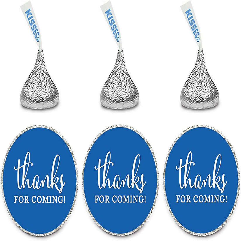 216PK Royal Blue Thanks Chocolate Labels Image