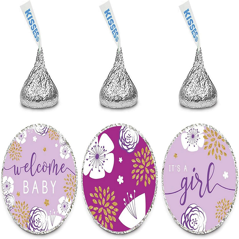 216PK Spring Floral Lavender Drop Labels Image