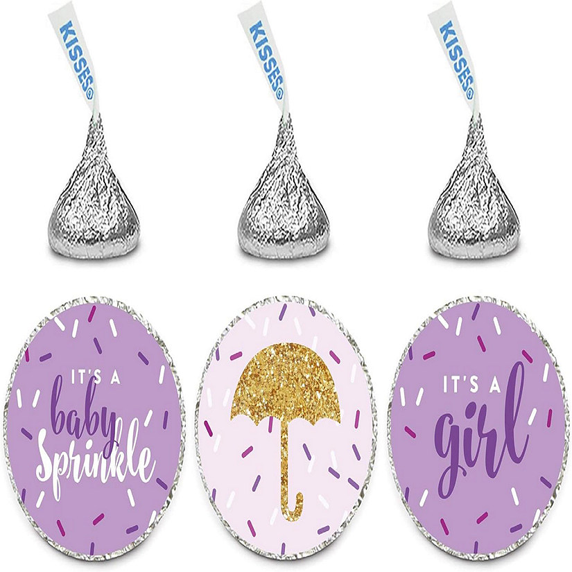 216PK Sprinkle Lavender Chocolate Labels Image