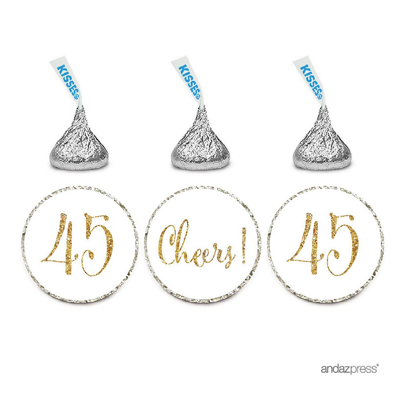 216PK White Cheers 45 Chocolate Labels Image