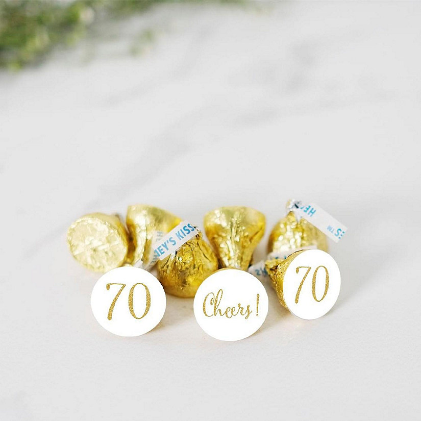 216PK White Cheers 70 Chocolate Labels Image